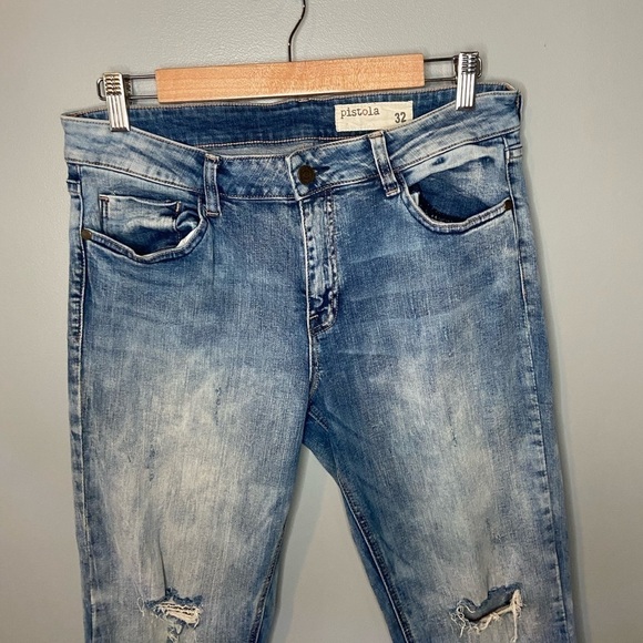 Revolve Pistola Tory Ankle Zip Distressed Skinny Jean - Picture 5 of 11